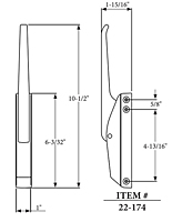 Kason 174 Edgemount Mechanical Latches (22-174) - 2