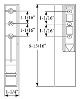 Kason 1269 Switch Activator Cam-Rise Hinge (22-1269-15) - 2